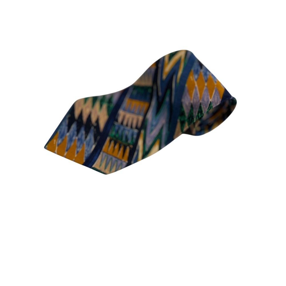 VTG Missoni Necktie Mens OS Multicolor Excellent Silk Geometric Abstract Spain